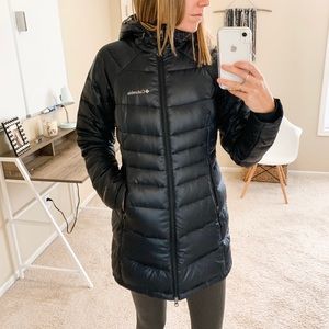 Omni heat, turbo down, black Columbia coat